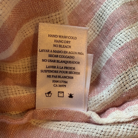 Rails Angelina linen dress rose stripe S - Picture 10 of 12